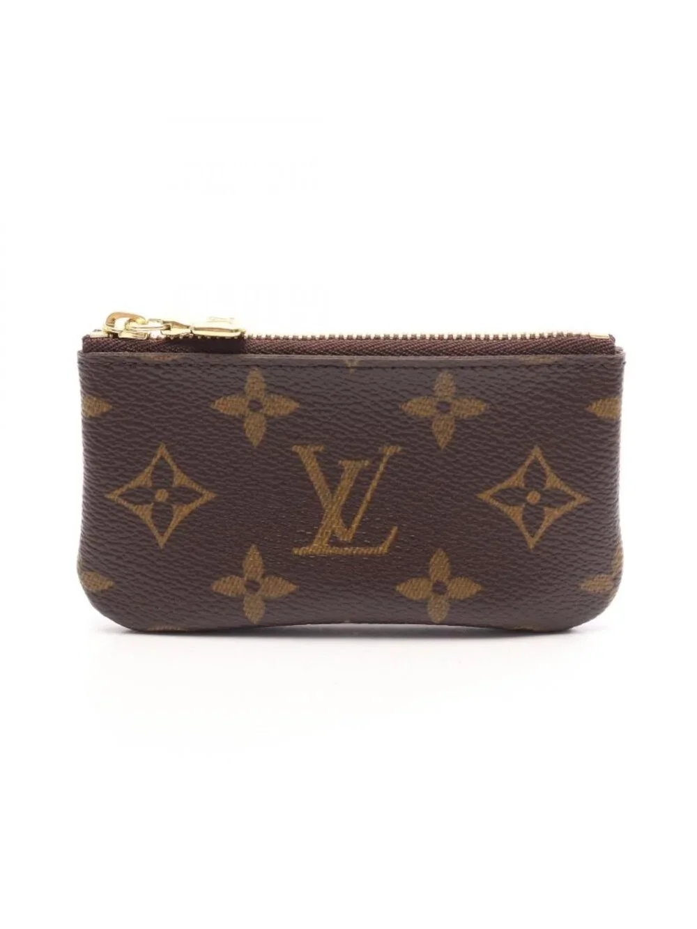 Louis Vuitton Coin Case Pochette Cles with Key Ring Canvas